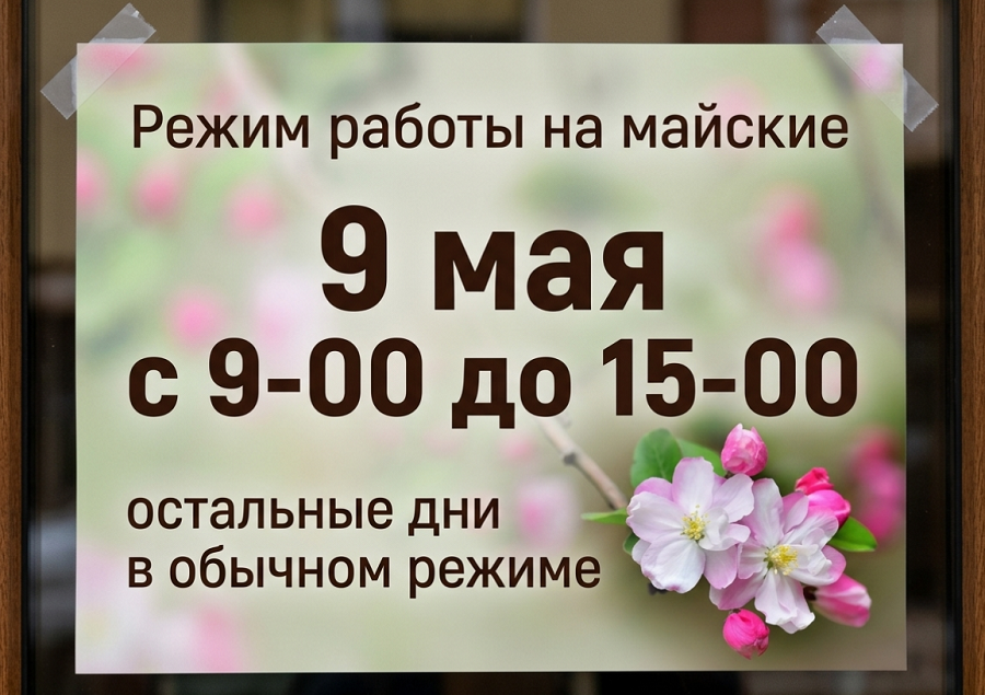 Режим работы на майские _статья от Печника