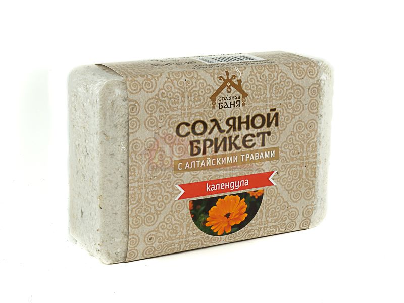 Соляной брикет "Соляная баня" с Алтайскими травами "Календула" 1,35 кг