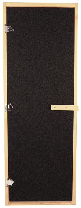 Дверь стеклянная Бронза Матовая BLACK 1900х700мм (8 мм, 3 петли хром, коробка осина)