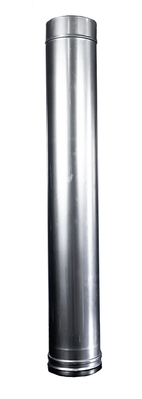 Дымоход труба 1 м черный металл 0,5 мм Металлик и Ко