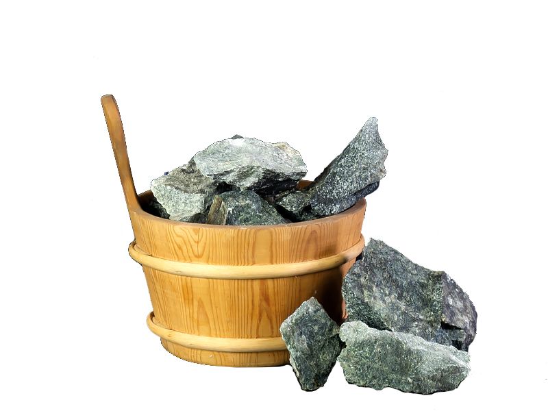 Камень для банных печей Пироксенит колотый, 20 кг