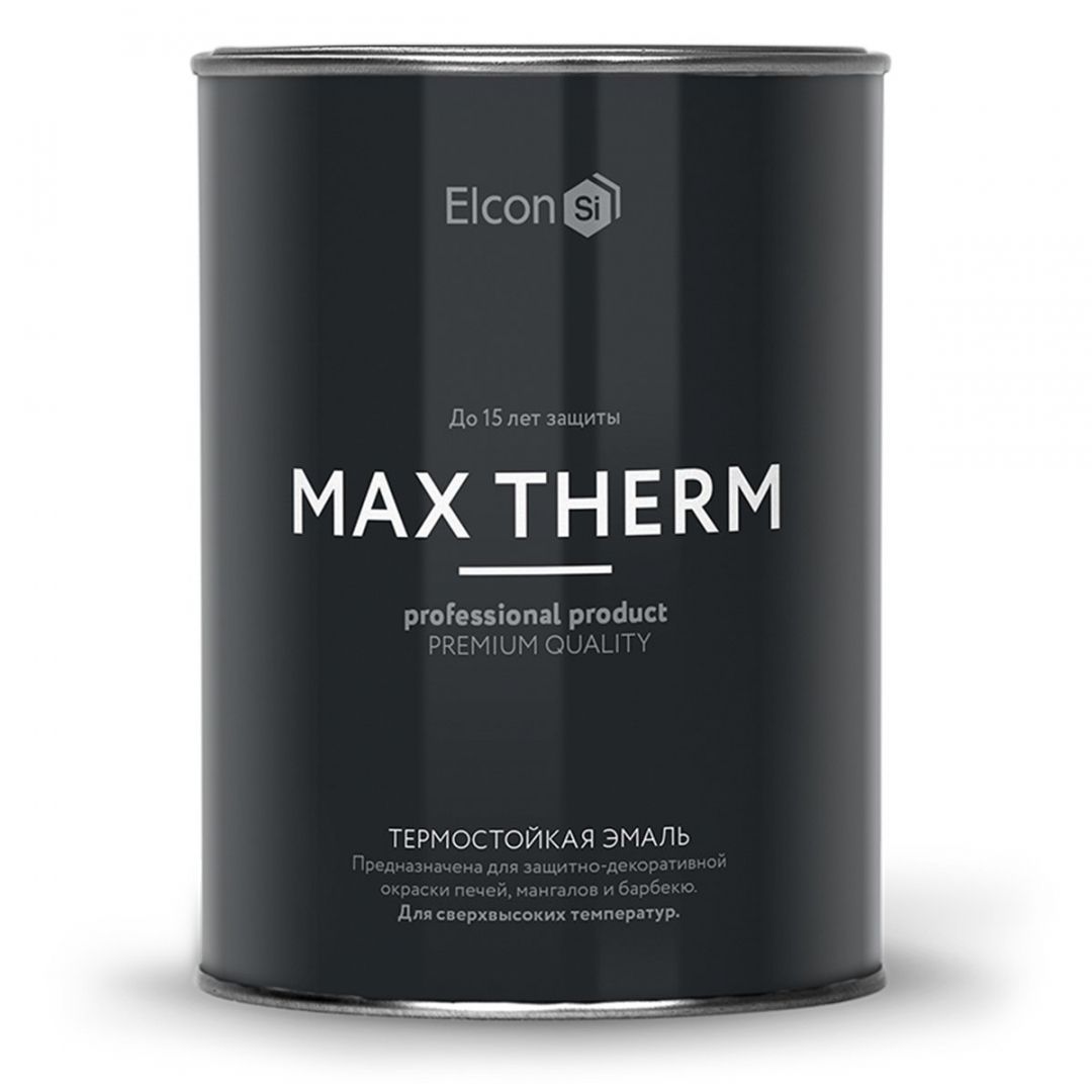 Термостойкая эмаль Elcon Max Therm белая до 700 °C банка 0,8 кг