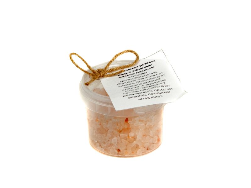 Гималайская соль для бани и ванны с эфирным маслом апельсина, баночка 100 гр