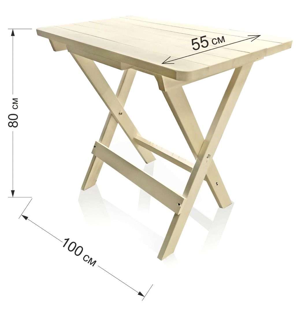 Стол раскладной деревянный для сада/бани/дачи 100х55х80см из осины – купить  по цене 4 700.00₽ в интернет-магазине pechnik-rzn.ru