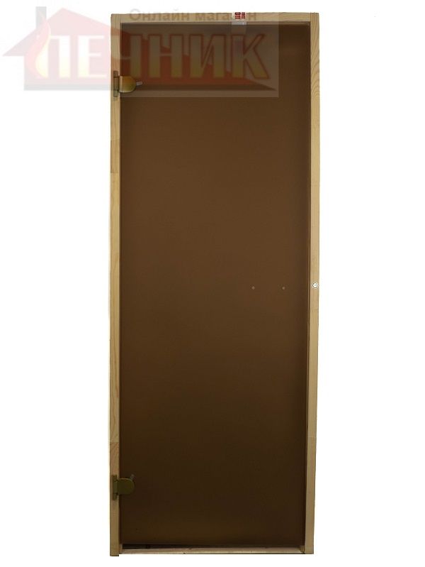 Дверь стекло Бронза матовая 6 мм коробка осина, 2 петли
