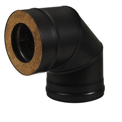 Сэндвич-колено BLACK 90° 3 секции нерж 0,8 мм AISI 430 3182
