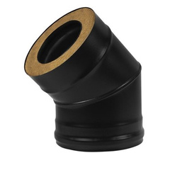 Сэндвич-колено BLACK 45° 2 секции нерж 0,8 мм AISI 430 2823