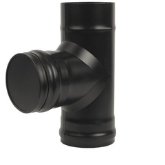 Тройник BLACK 90° нерж 0,8 мм AISI 430 с заглушкой 1555