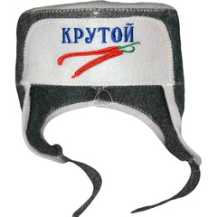 Шапка для бани ушанка "Крутой перец" (Ш-Б) 300