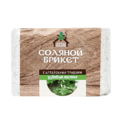 Соляной брикет "Соляная баня" с Алтайскими травами "Дубовый лист" 1,35 кг 220