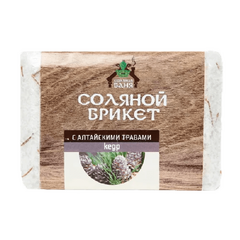 Соляной брикет "Соляная баня" с Алтайскими травами "Кедр" 1,35 кг 220