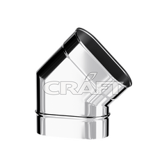 Колено 45° большее Craft Oval AISI 316L/нерж. 0,5 мм 2277