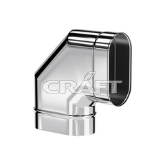Колено 90° большее Craft Oval AISI 316L/нерж. 0,5 мм 3227