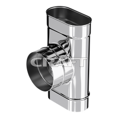 Тройник 90° Craft Oval AISI 316L/нерж. 0,5 мм 3759