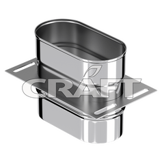 Площадка монтажная овал Craft Oval AISI 316L/нерж. 0,5 мм 2538