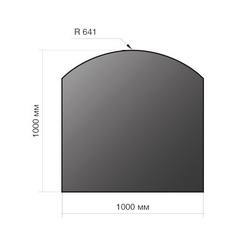 Лист напольный Везувий, 2мм, черный 1000*1000*2 R641 5850