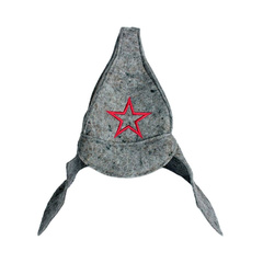 Шапка для бани "Будёновка" серая 290