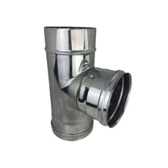 Тройник 90° Д (дым) AISI 430/нерж. 0,5 мм Ferrum 936