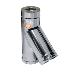 Сэндвич-тройник 135° AISI 430/ нерж. 0,8 мм + оцинкованная сталь Ferrum 3200