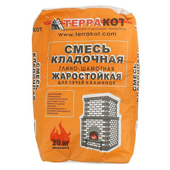 Смесь кладочная глино-шамотная жаростойкая, 20 кг 656