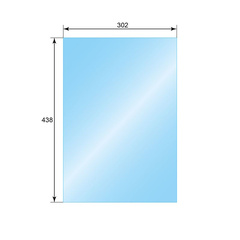 Стекло ASTON (0,302х0,438) "Вертикаль" каминная топка 6310