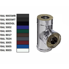 Сэндвич-тройник 90° (430/0,5мм + нерж.) RAL 4192
