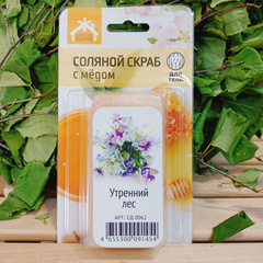 Соляной скраб с медом для тела Соляная баня с ароматом Утренний Лес 200