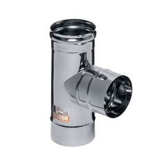 Тройник 90° К (конденсат) AISI 430/нерж. 0,8 мм Ferrum 2790