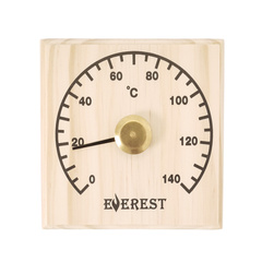 Термометр Everest квадратный, сосна ( TG-37 ) 945