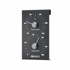 Термогигрометр Everest Line Black алюминий ( TG-23 ) 1645