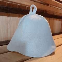 Шапка для бани колпак белый (Ш-Б) 185