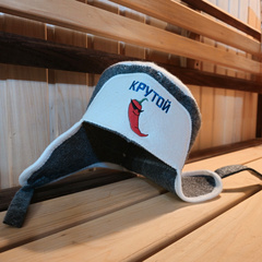 Шапка для бани ушанка "Крутой перец" (Ш-Б) 330