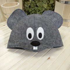 Шапка серая модельная "Серая мышка" ТМ "Жар-Банька" 440