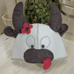 Шапка модельная белая "Коровка" ТМ "Жар-Банька" 570