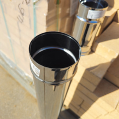 Дымоход Ferrum 1м AISI 430/ нерж. 0,5 мм 907