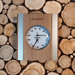 Термогигрометр Everest со вставками, кедр  ( TG-12 ) 1800