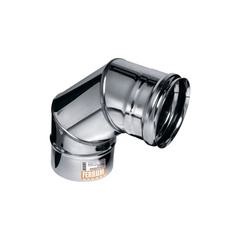 Колено угол 90° 3 секции AISI 430/нерж. 0,5 мм Ferrum 506