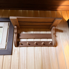 Полка-вешалка "Добрая баня" Термо 5 крючков