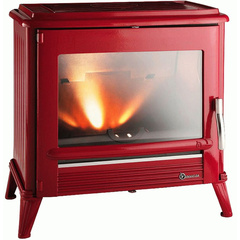 Modena печь камин чугунный красный