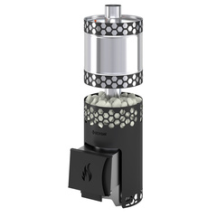 Черная пчёлка Inox с встроенным баком для воды печь для бани нержавейка