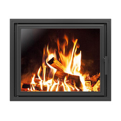 Дверка каминная со стеклом 750 Антрацит