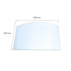 Стекло для каминной дверки Везувий 224 Арка (0,249х0,348) 4140