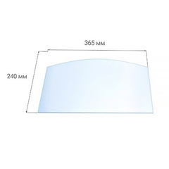 Стекло для каминной дверки Везувий 230 Арка (0,240х0,365) 4170