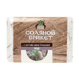 Соляной брикет "Соляная баня" с Алтайскими травами "Кедр" 1,35 кг