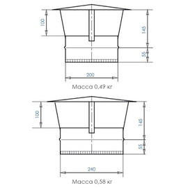Зонт под гильзу овал Craft Oval AISI 316L/нерж. 0,5 мм
