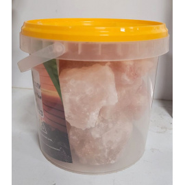 Гранулы гималайской соли крупные для бани, ведро 1 кг (фракция 40-60)