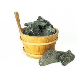 Камень для банных печей Габбро-диабаз колотый, коробка 20 кг