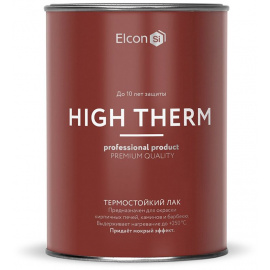 Лак термостойкий ELCON для печей и каминов банка 1 литр