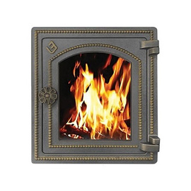 Дверка печная со стеклом ДТ-4С Бронза 280х250 мм