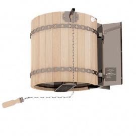 Обливное устройство «Ливень» с деревянным обрамлением «Светлое дерево»